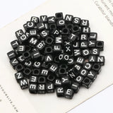 6x6mm Square Acrylic Letter Beads for DIY Jewelry Making