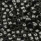 6x6mm Square Acrylic Letter Beads for DIY Jewelry Making