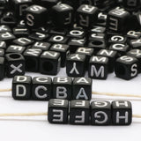 6x6mm Square Acrylic Letter Beads for DIY Jewelry Making