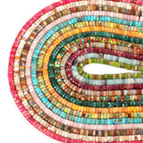 6x6x3mm Natural Sea Sediment Jaspers Stone Spacer Beads