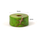 6x6x3mm Natural Sea Sediment Jaspers Stone Spacer Beads