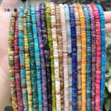 6x6x3mm Sea Sediment Jaspers Beads Round Loose Beads 15''