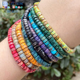 6x6x3mm Sea Sediment Jaspers Beads Round Loose Beads 15''
