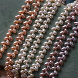 6x7MM 80Pcs Purple Pink Freshwater Pearl Loose Beads DIY Jewelry