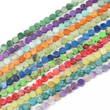6x7mm AA Hexagon Sea Sediment Amazonite Natural Stone Bead