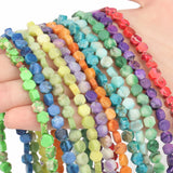 6x7mm AA Hexagon Sea Sediment Amazonite Natural Stone Bead