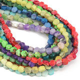 6x7mm AA Hexagon Sea Sediment Amazonite Natural Stone Bead