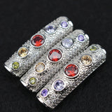 3pc 6x7x28mm Column Copper Spacer Beads Crystal Beads DIY Jewelry Making
