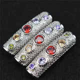 3pc 6x7x28mm Column Copper Spacer Beads Crystal Beads DIY Jewelry Making