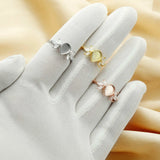 6x8MM Breast Milk Resin Ring, Sterling Silver Rose Plated Art Deco Setting