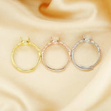Vintage 6x8MM Oval Prong Ring Setting in Sterling Silver