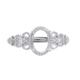Vintage 6x8MM Oval Prong Ring Setting in Sterling Silver