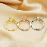 Vintage 6x8MM Oval Prong Ring Setting in Sterling Silver