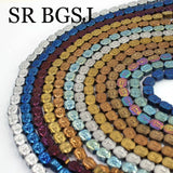 6x8mm Matte Hematite Stone Gemstone Beads 15''