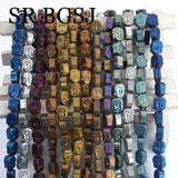 6x8mm Matte Hematite Stone Gemstone Beads 15''