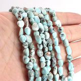 6x8mm Larimar Small Beads Strand 15inch