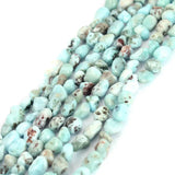6x8mm Larimar Small Beads Strand 15inch