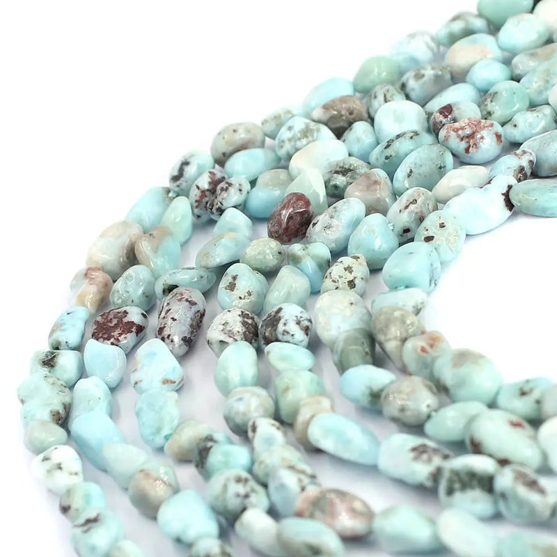 6x8mm Larimar Small Beads Strand 15inch