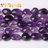 6x8mm Natural Amethysts Purple Crystal Beads Charms For Jewelry Making
