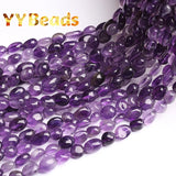 6x8mm Natural Amethysts Purple Crystal Beads Charms For Jewelry Making