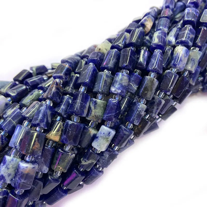 6x8mm Natural Sodalite Stone Beads Column Barrel DIY Loose Beads