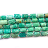 6x8mm Natural Green Amazonite Stone Beads DIY Loose Beads