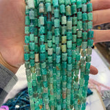 6x8mm Natural Green Amazonite Stone Beads DIY Loose Beads
