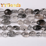 6x8mm Natural Rutilated Quartz Stone Beads for Jewelry Making