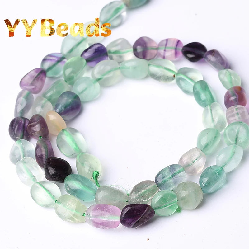 Irregular Colorful Fluorite Beads for Jewelry Making