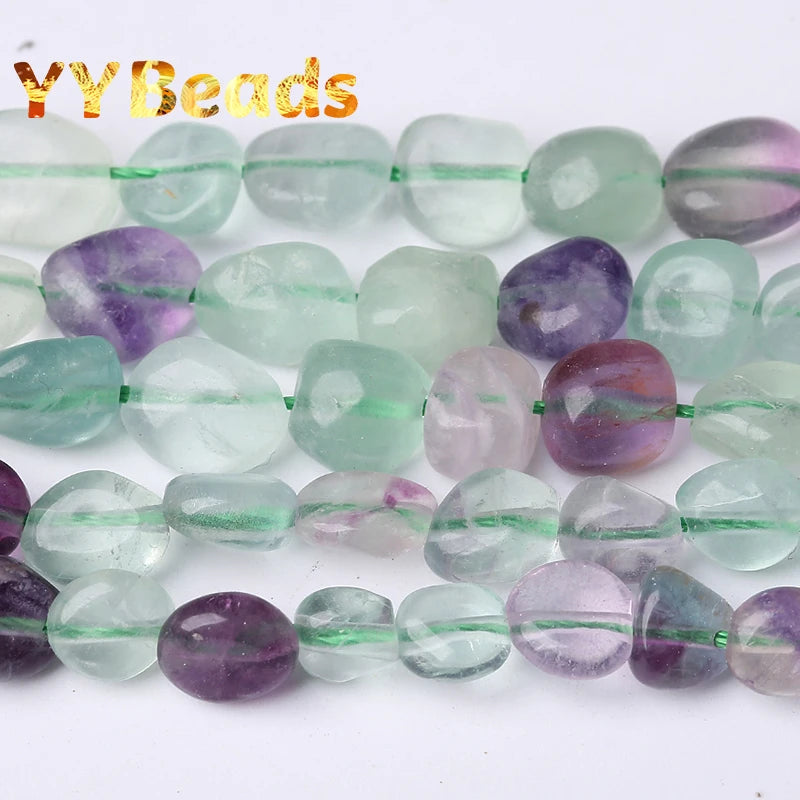 Irregular Colorful Fluorite Beads for Jewelry Making
