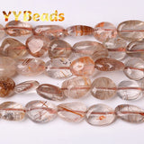 6x8mm Copper Rutilated Quartz Crystal Beads for Jewelry Making