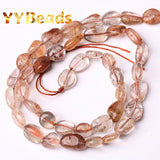 6x8mm Copper Rutilated Quartz Crystal Beads for Jewelry Making