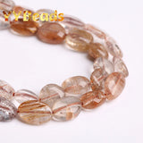 6x8mm Copper Rutilated Quartz Crystal Beads for Jewelry Making