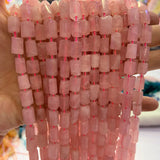 6x8mm Pink Rose Quartzs Beads for Jewelry Making DIY