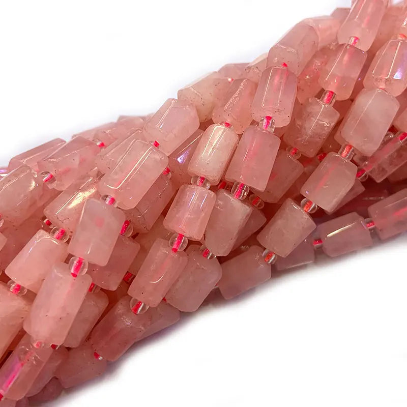 6x8mm Pink Rose Quartzs Beads for Jewelry Making DIY