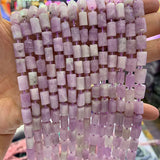 6x8mm Natural Purple Spodumene Stone Beads 15"