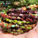 6x8mm Colorful Sea Sediment Jaspers Beads, DIY Bracelet Accessories