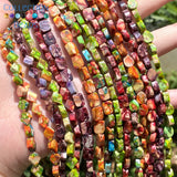 6x8mm Colorful Sea Sediment Jaspers Beads, DIY Bracelet Accessories