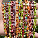 6x8mm Colorful Sea Sediment Jaspers Beads, DIY Bracelet Accessories