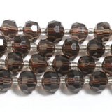 6x8mm Smoky Quartz Faceted Natural Crystal Beads DIY Jewelry Making