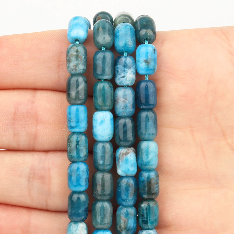 Barrel Shape Apatite Natural Gemstone Beads for Jewelry Making