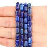 6x9mm Lapis Lazuli Stone Bead Column Loose Beads for Jewelry 7.5/15''