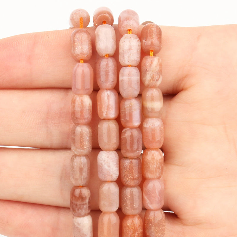 6x9mm Sunstone Barrel Shape Gemstone Bead Column Loose Beads