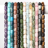 Barrel Shape Tiger Eye Amethyst Lapis Lazuli Tourmaline Gemstone Beads