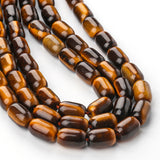 Barrel Shape Tiger Eye Amethyst Lapis Lazuli Tourmaline Gemstone Beads