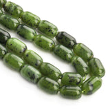 Green Canada Jade Gemstone Beads 6x9mm Column Loose Beads for Jewelry Making