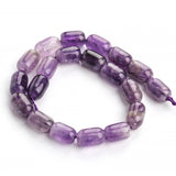 6x9mm Amethyst Purple Quartz Beads Column Loose Spacer Beads 7.5/15''