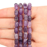 6x9mm Amethyst Purple Quartz Beads Column Loose Spacer Beads 7.5/15''