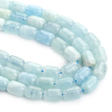 6x9mm Natural Aquamarine Gemstones Beads Column Loose Beads for Jewelry Making