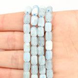 6x9mm Natural Aquamarine Gemstones Beads Column Loose Beads for Jewelry Making